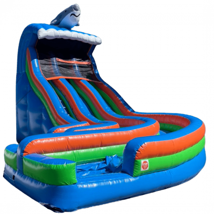 22ft Aqualoop Double Lane Water Slide