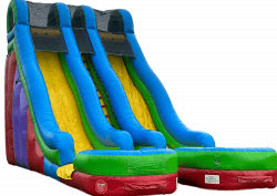 24ft Carnival Drop Double Lane Slide (Wet/Dry)